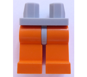 LEGO Medium Steengrijs Minifigure Heupen met Oranje Poten (3815 / 73200)