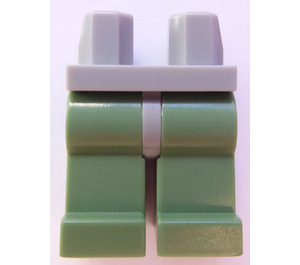 LEGO Medium Stone Gray Minifigure Hips with Sand Green Legs (3815 / 73200)