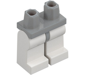 LEGO Medium Stone Gray Minifigure Hips with White Legs (73200 / 88584)