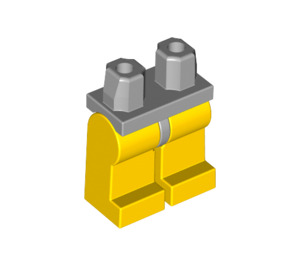 LEGO Mittleres Steingrau Minifigure Hüften mit Gelb Beine (73200 / 88584)