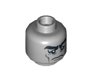 LEGO Mittleres Steingrau Monster Butler Kopf (Sicherheitsbolzen) (3626 / 10878)