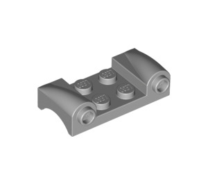 LEGO Medium Stone Gray Mudguard Plate 2 x 4 with Headlights and Curved Fenders (93590)