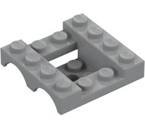 LEGO Mittleres Steingrau Kotflügel Fahrzeug Basis 4 x 4 x 1.3 (24151)