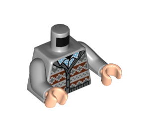 LEGO Gris pierre moyen Neville Longbottom Minifig Torse (973 / 76382)