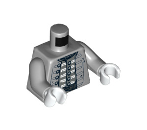 LEGO Medium Stone Gray Officer Magda Minifig Torso (973 / 76382)