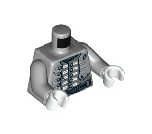 LEGO Medium Stone Gray Officer Santos Minifig Torso (973 / 76382)
