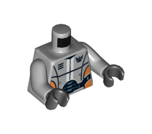 LEGO Střední kamenná šedá oranžová Robot Sidekick Trup (973 / 76382)