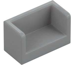 LEGO Medium Stone Gray Panel 1 x 2 x 1 with Closed Corners (23969 / 35391)