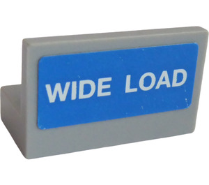 LEGO Medium Stone Gray Panel 1 x 2 x 1 with "WIDE LOAD" Sticker with Square Corners (4865)