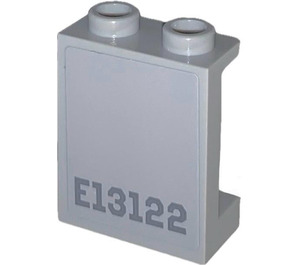 LEGO Medium Stone Gray Panel 1 x 2 x 2 with E13122 Sticker with Side Supports, Hollow Studs