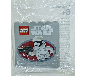 LEGO Medium Stone Gray Panel 1 x 6 x 5 with First Order Stormtrooper 2015 Promotional Brick (59349)