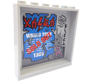LEGO Medium Stone Gray Panel 1 x 6 x 5 with "WORLD TOUR", "SOLD OUT" and "1985" Sticker (59349)