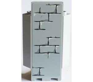 LEGO Medium Stone Gray Panel 3 x 3 x 6 Corner Wall with Bricks Pattern Sticker with Bottom Indentations (2345)