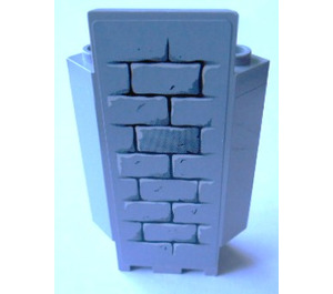 LEGO Medium Stone Gray Panel 3 x 3 x 6 Corner Wall with Bricks Pattern Sticker with Bottom Indentations (2345)