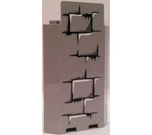 LEGO Gris pierre moyen Panneau 3 x 3 x 6 Coin mur avec Bricks Autocollant sans indentations inférieures (87421)