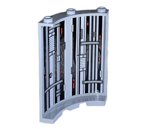 LEGO Medium Stone Gray Panel 4 x 4 x 6 Curved with Death Star Reactor Shaft Sticker (30562)