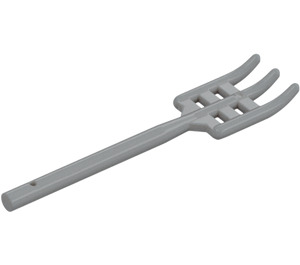 LEGO Medium Stone Gray Pitchfork with Soft Plastic and Flat Bottom (95345)