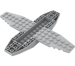 LEGO Gris pierre moyen Avion Bas 18 x 16 x 1 x 1 1/3 (35106)