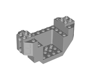 LEGO Gris pierre moyen Avion Bas 4 x 12 x 4 avec Trou (44665)