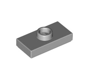 LEGO Medium Stone Gray Plate 1 x 2 with 1 Stud (with Groove) (3794 / 15573)