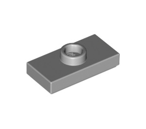 LEGO Medium Stone Gray Plate 1 x 2 with 1 Stud (with Groove and Bottom Stud Holder) (15573 / 78823)