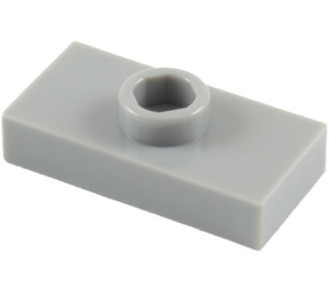 LEGO Medium Stone Gray Plate 1 x 2 with 1 Stud (without Bottom Groove) (3794)