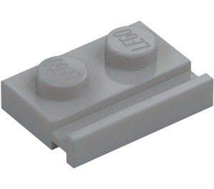 LEGO Medium Stone Gray Plate 1 x 2 with Door Rail (32028)