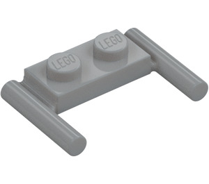 LEGO Medium steengrijs Plaat 1 x 2 met Handgrepen (Lage handgrepen) (3839)