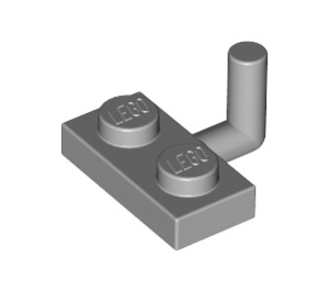LEGO Medium Stone Gray Plate 1 x 2 with Hook (6mm Horizontal Arm) (4623)