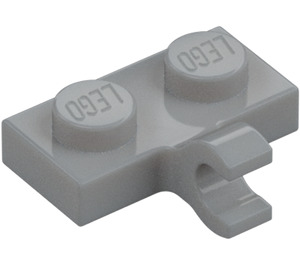 LEGO Gris Pierre Moyen assiette 1 x 2 avec Clip Horizontal (11476 / 65458)