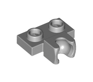 LEGO Medium Stone Gray Plate 1 x 2 with Middle Ball Joint Socket (14704)