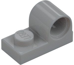 LEGO Medium Stone Gray Plate 1 x 2 with Pin Hole (11458)