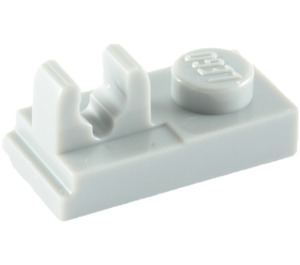 LEGO Mittleres Steingrau Platte 1 x 2 mit oben Clip mit Lücke (92280)