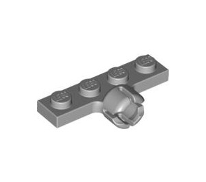 LEGO Medium steingrå Plate 1 x 4 med Kuleleddssokkel (Kort med 4 spor) (3183)