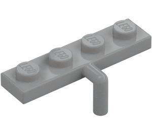 LEGO Medium Stone Gray Plate 1 x 4 with Downwards Bar Handle (29169 / 30043)