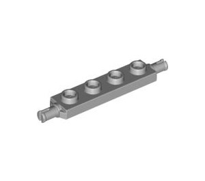 LEGO Medium Stone Gray Plate 1 x 4 with Wheel Holders (2926 / 42946)