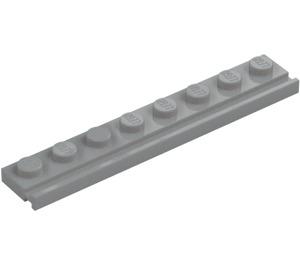 LEGO Mittleres Steingrau Platte 1 x 8 mit Tür Schiene (4510)