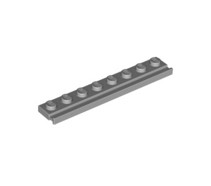 LEGO Medium Steengrijs Plaat 1 x 8 met Deur Rail (4510)