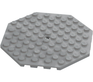 LEGO Medium steengrijs Plaat 10 x 10 Octagonal met Gat (89523)