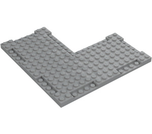 LEGO Medium Stone Gray Plate 16 x 16 x 0.7 Corner with Cutout (2612)