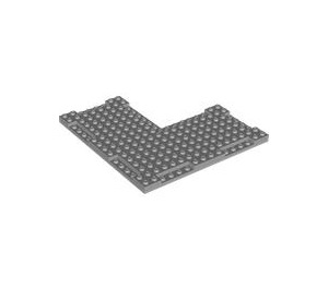 LEGO Medium Stone Gray Plate 16 x 16 x 0.7 Corner with Cutout (2612)