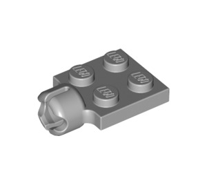 LEGO Medium Stone Gray Plate 2 x 2 with Ball Joint Socket With 4 Slots (3730)