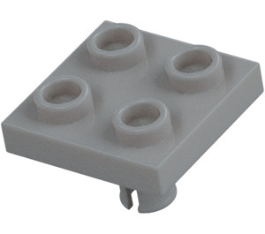 LEGO Mittleres Steingrau Platte 2 x 2 mit Unterseite Pin (Keine Löcher) (2476 / 48241)