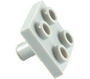 LEGO Medium Steengrijs Plaat 2 x 2 met Onderzijde Pin (Geen gaten) (2476 / 48241)