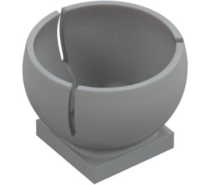 LEGO Medium Stone Gray Plate 2 x 2 with Hemispherical Socket 3 x 3 x 2 (44358)