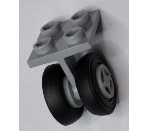LEGO Gris pierre moyen assiette 2 x 2 avec Medium Stone grise roues