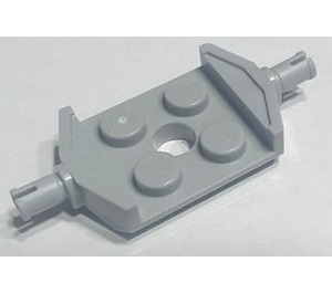 LEGO Medium Stone Gray Plate 2 x 2 with Wide Wheel Holders (Reinforced) (11002 / 39767)