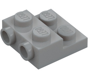 LEGO Gris Pierre Moyen assiette 2 x 2 x 0.7 avec 2 Tenons sur Côté (4304 / 99206)