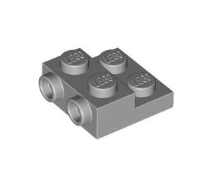 LEGO Mittleres Steingrau Platte 2 x 2 x 0.7 mit 2 Bolzen auf Seite (4304 / 99206)
