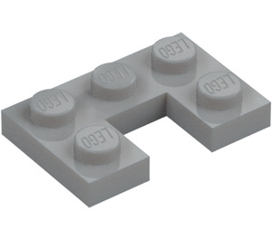 LEGO Keskitumma kivenharmaa Levy 2 x 3 jossa Cut Out (73831)